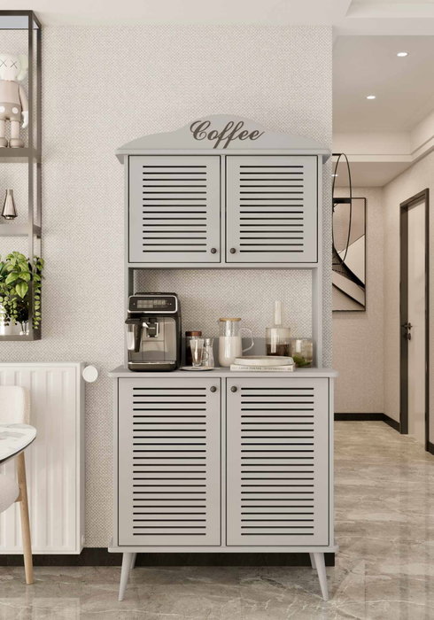 Hanah Home Avior 90 - Gabinete de café Gris claro